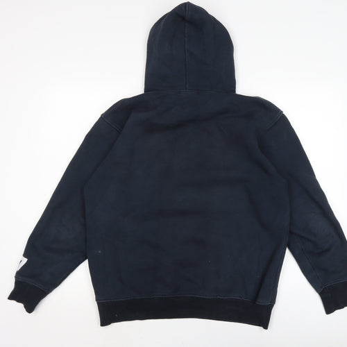 Varisity Mens Blue Cotton Pullover Hoodie Size M