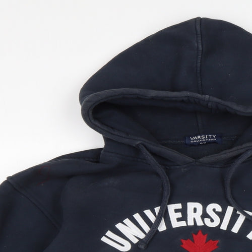 Varisity Mens Blue Cotton Pullover Hoodie Size M