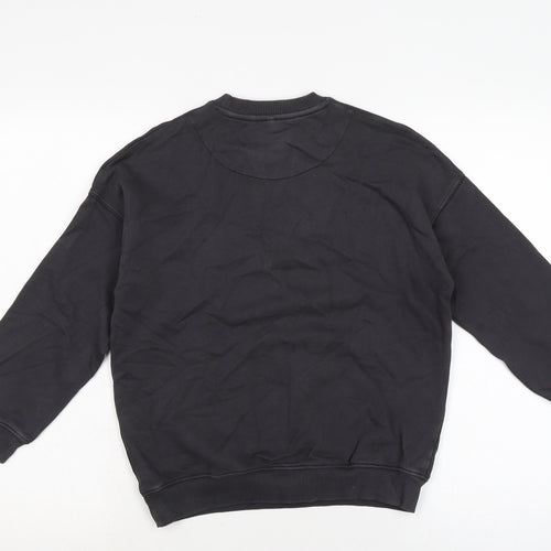 Marks and Spencer Boys Grey Houndstooth Cotton Pullover Sweatshirt Size 9-10 Years