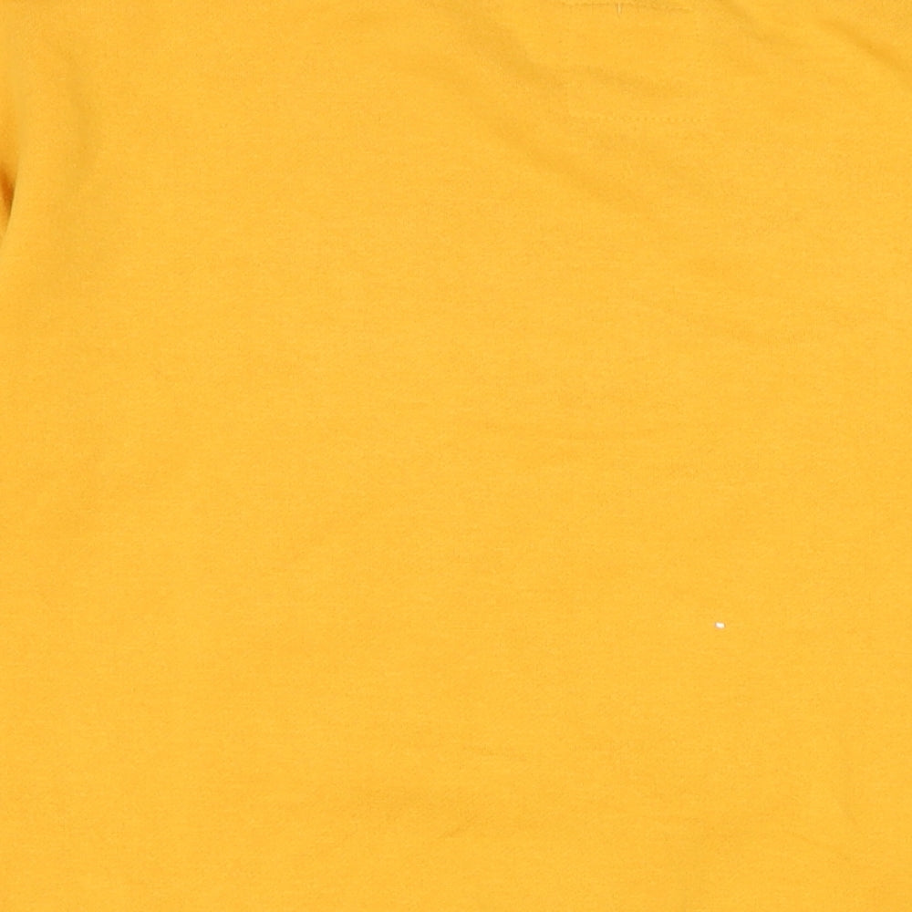 love toi lounge Womens Yellow Cotton Pullover Sweatshirt Size 8