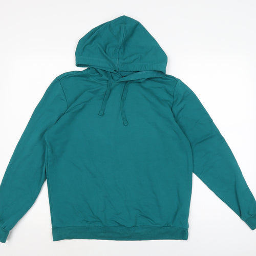 Avenue Womens Blue Cotton Pullover Hoodie Size 12