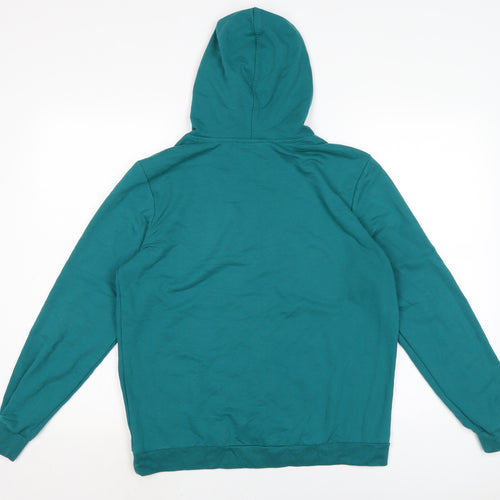 Avenue Womens Blue Cotton Pullover Hoodie Size 12
