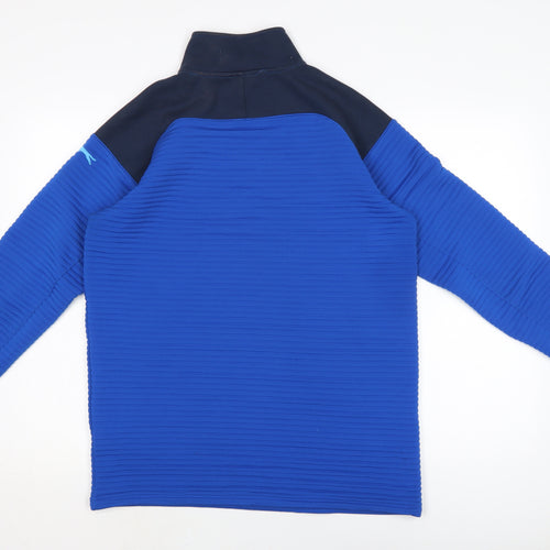 Slazenger Mens Blue Polyester Pullover Casual Size L Mock Neck