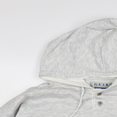 GEAR FOR SPORTS Mens Grey Cotton Pullover Hoodie Size M