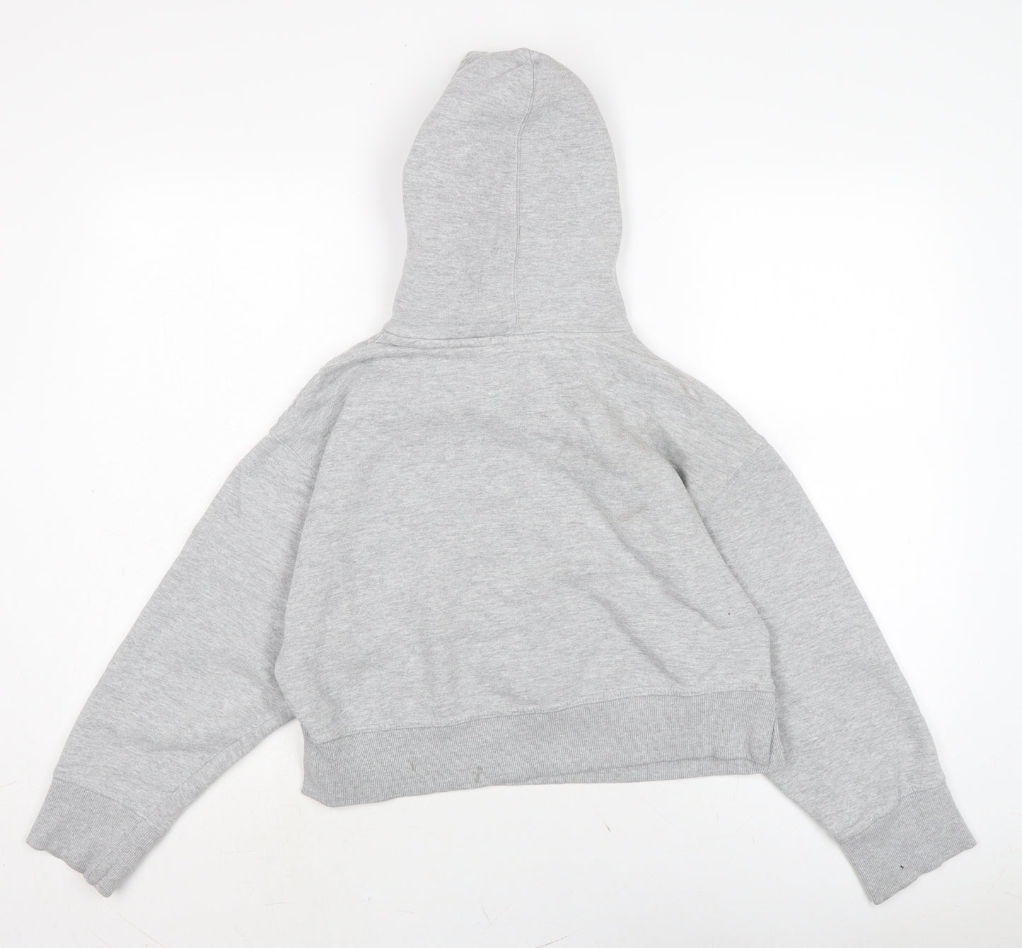 Zara Womens Grey Cotton Pullover Hoodie Size S