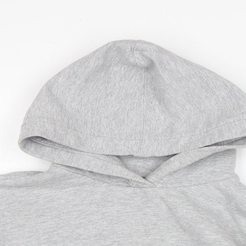 Zara Womens Grey Cotton Pullover Hoodie Size S