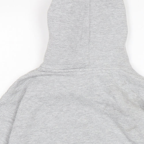 Zara Womens Grey Cotton Pullover Hoodie Size S