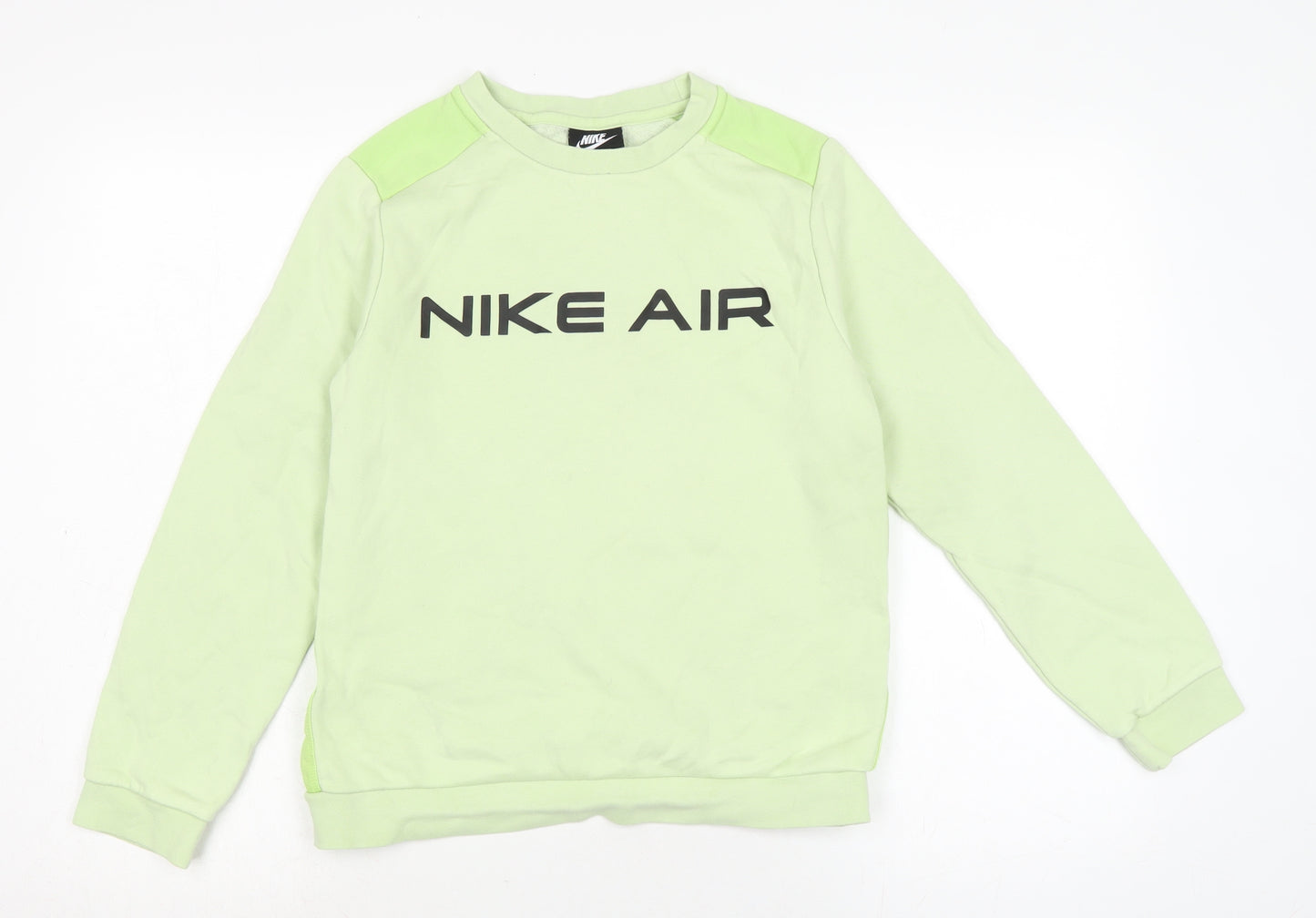 Nike Boys Green Cotton Pullover Sweatshirt Size 13-14 Years