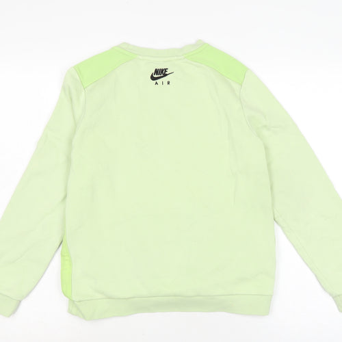 Nike Boys Green Cotton Pullover Sweatshirt Size 13-14 Years