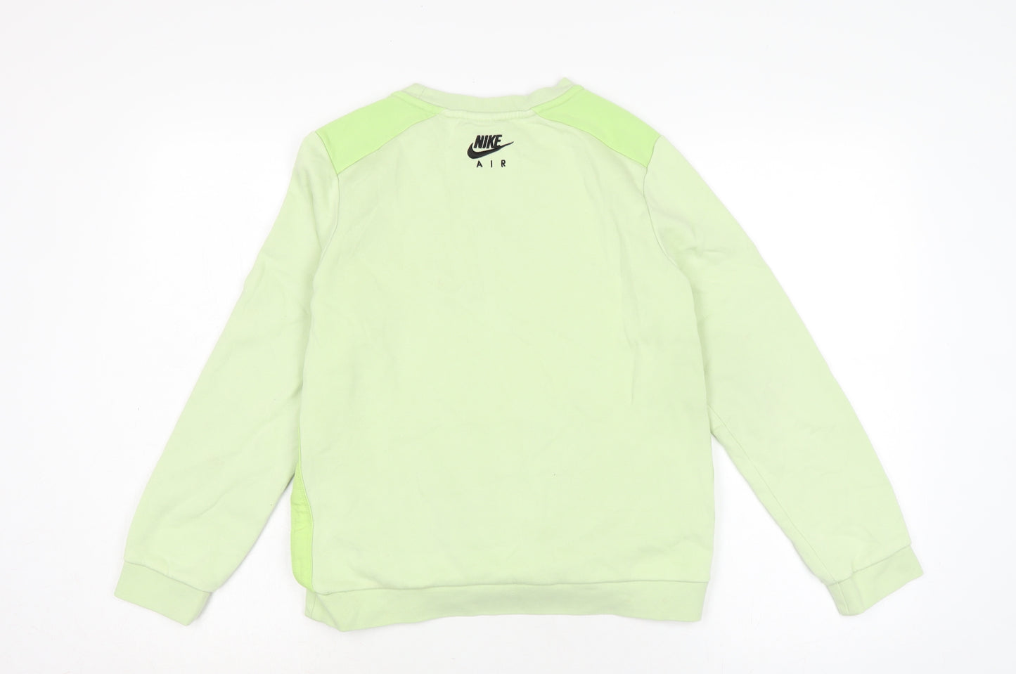 Nike Boys Green Cotton Pullover Sweatshirt Size 13-14 Years