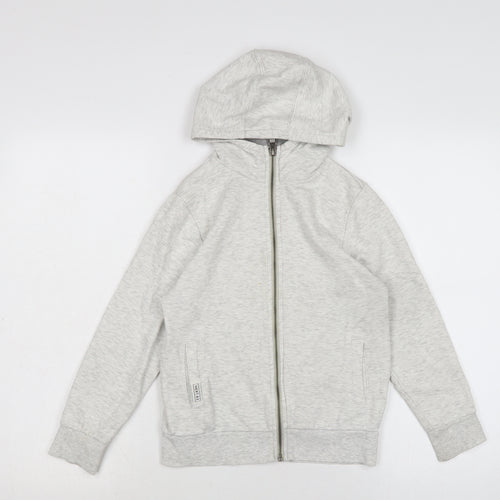 NEXT Boys Grey Cotton Full Zip Hoodie Size 8 Years