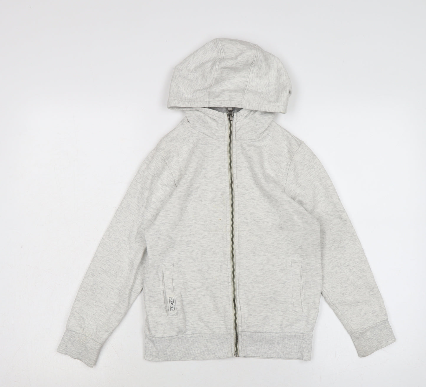 NEXT Boys Grey Cotton Full Zip Hoodie Size 8 Years