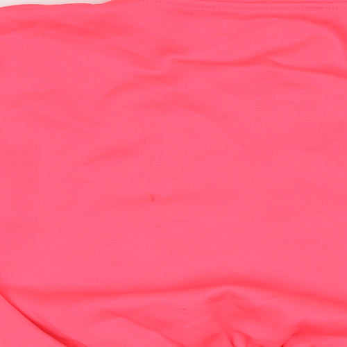 PRETTYLITTLETHING Womens Pink Polyester Pullover Sweatshirt Size S