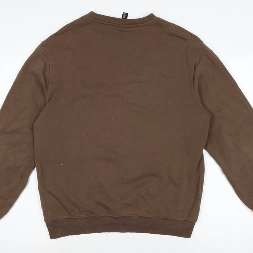 H&M Womens Brown Cotton Pullover Sweatshirt Size S