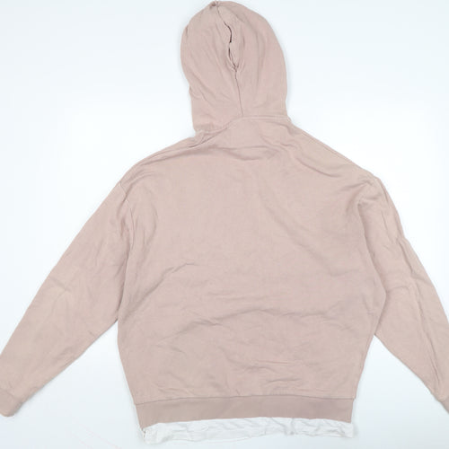 ASOS Womens Pink Cotton Pullover Hoodie Size M