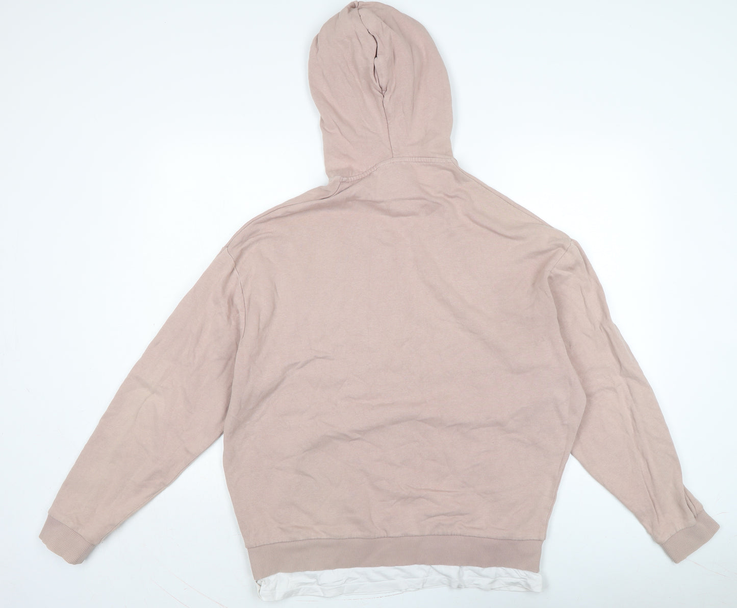 ASOS Womens Pink Cotton Pullover Hoodie Size M