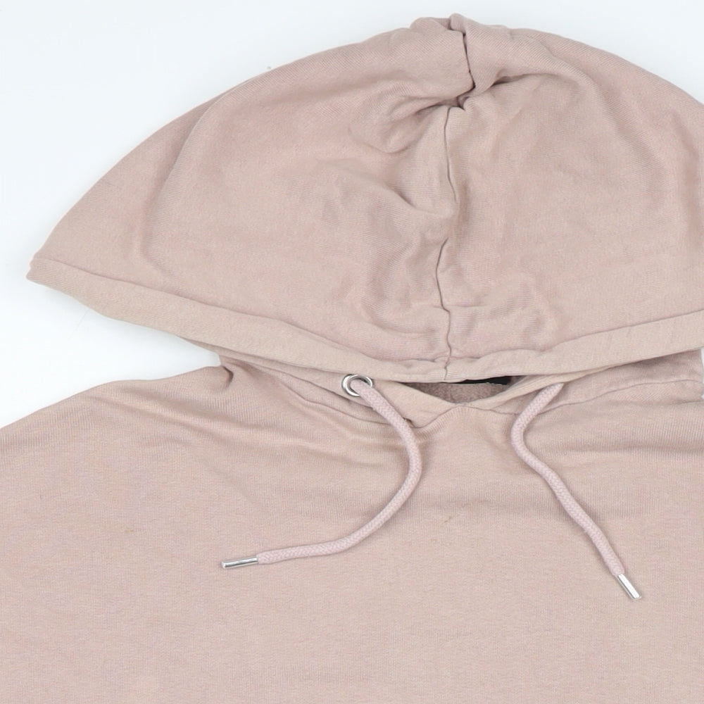 ASOS Womens Pink Cotton Pullover Hoodie Size M