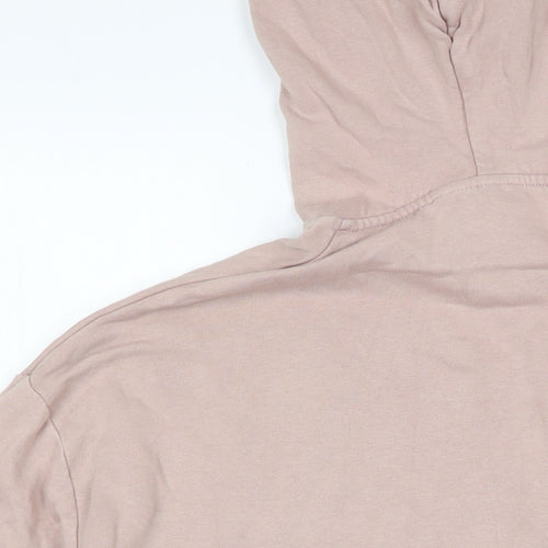 ASOS Womens Pink Cotton Pullover Hoodie Size M