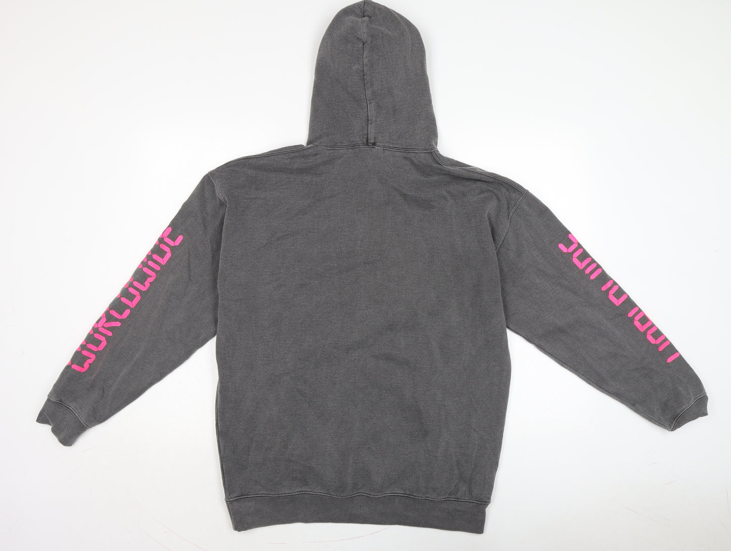 PRETTYLITTLETHING Womens Grey Cotton Pullover Hoodie Size L