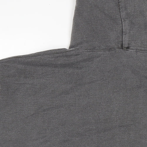 PRETTYLITTLETHING Womens Grey Cotton Pullover Hoodie Size L