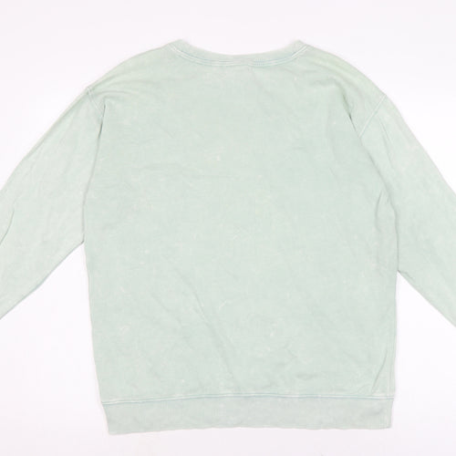 Victoria's Secret Womens Green Cotton Basic T-Shirt Size S Crew Neck