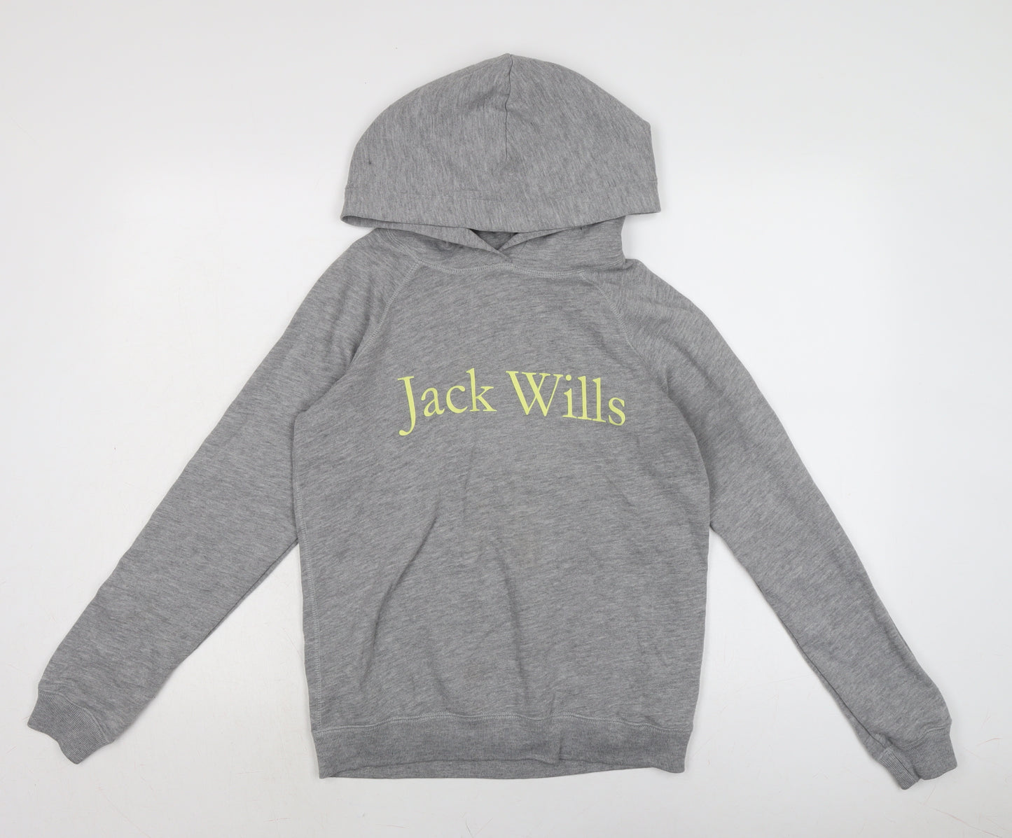 Jack Wills Womens Grey Crew Neck Cotton Pullover Jumper Size 10