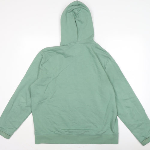 Marks and Spence Womens Green Cotton Full Zip Hoodie Size S