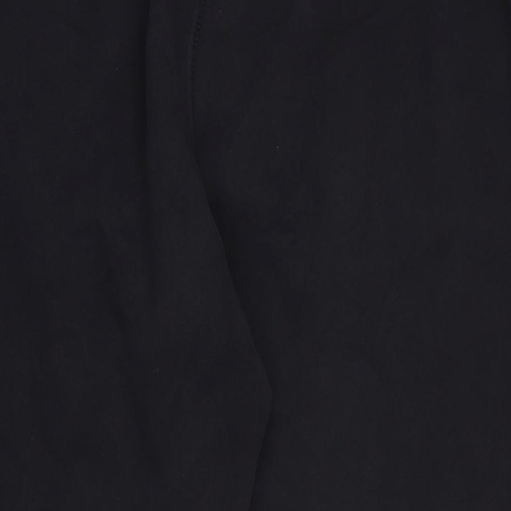 JD Williams Womens Black Cotton Jogger Trousers Size 22 L25 in Regular Tie