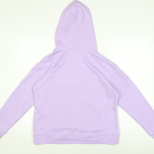 Dragonfly Womens Purple Cotton Pullover Hoodie Size 12
