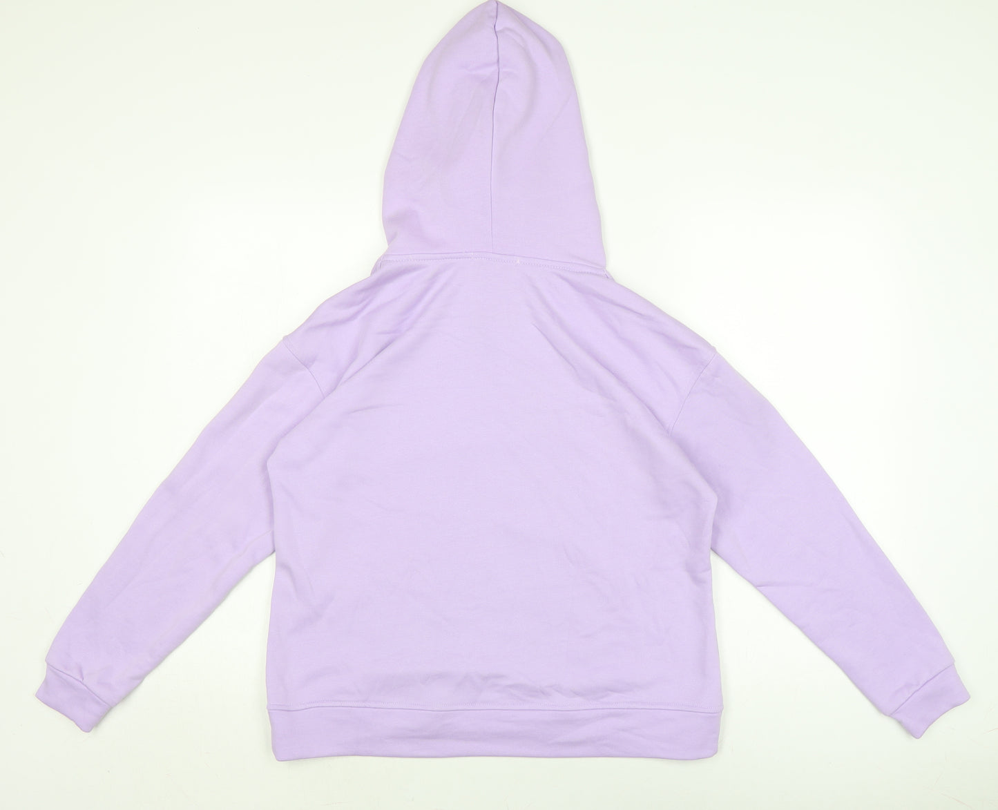 Dragonfly Womens Purple Cotton Pullover Hoodie Size 12