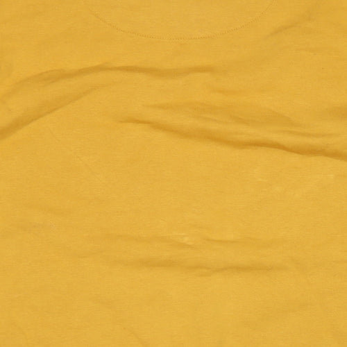 Easy Mens Yellow Cotton Pullover Sweatshirt Size L