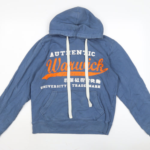Warwick University.. Mens Blue Cotton Pullover Hoodie Size M