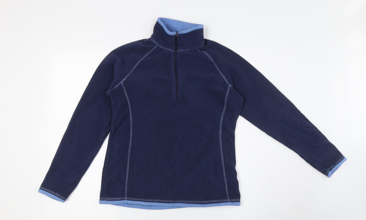 Mountain Warehouse Womens Blue Polyester Pullover Sweatshirt Size 12 Zip - Two Tone