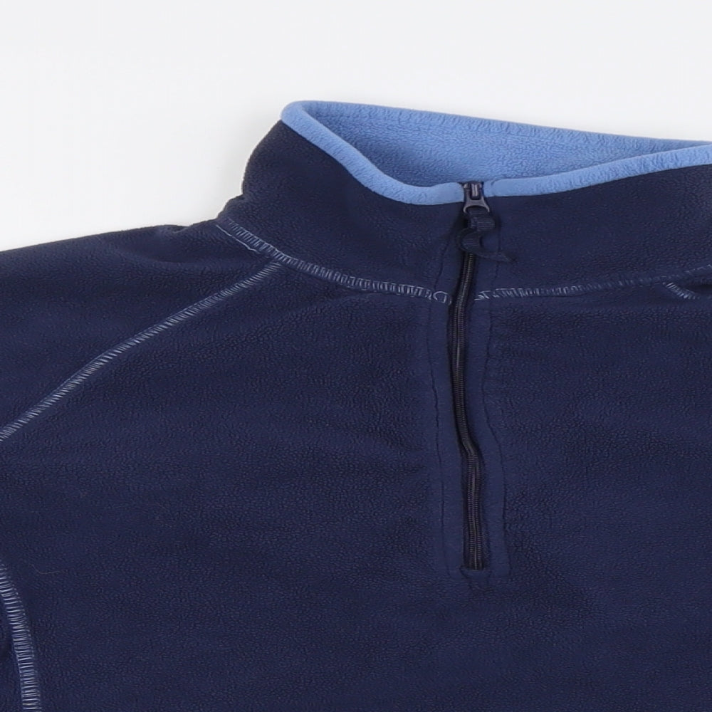 Mountain Warehouse Womens Blue Polyester Pullover Sweatshirt Size 12 Zip - Two Tone