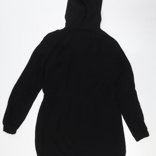 Divided by H&M Womens Black Jacket Size 6 Zip - Pull Cord Waist