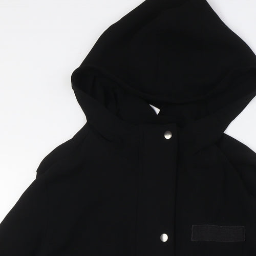 Divided by H&M Womens Black Jacket Size 6 Zip - Pull Cord Waist