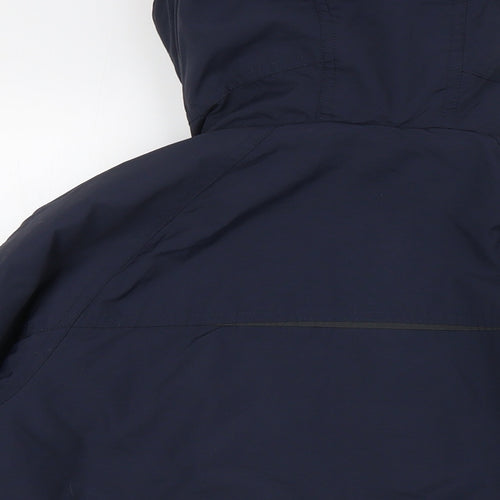 NEXT Girls Blue Basic Coat Coat Size 12 Years Zip