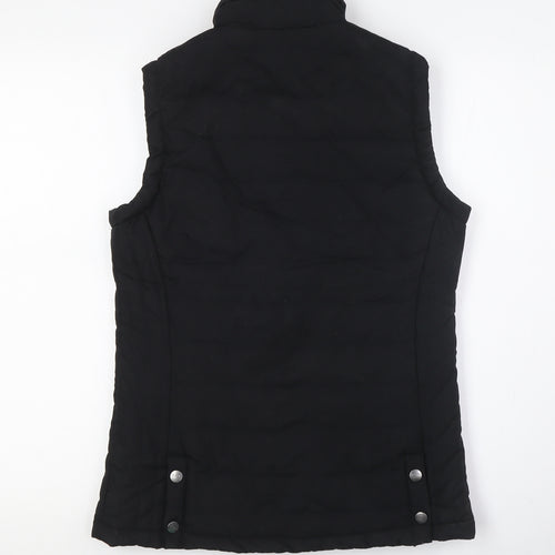 R&R Womens Black Gilet Waistcoat Size XS Zip - Padded