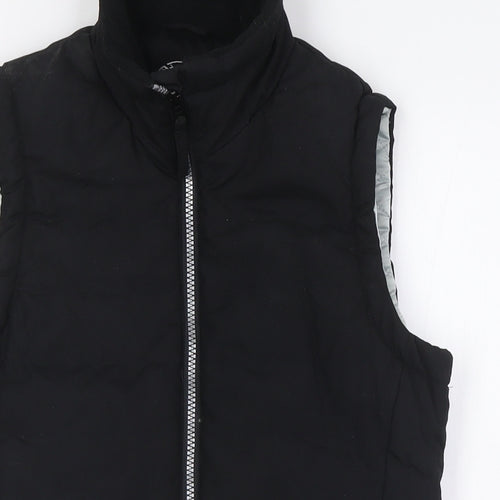 R&R Womens Black Gilet Waistcoat Size XS Zip - Padded