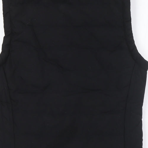 R&R Womens Black Gilet Waistcoat Size XS Zip - Padded
