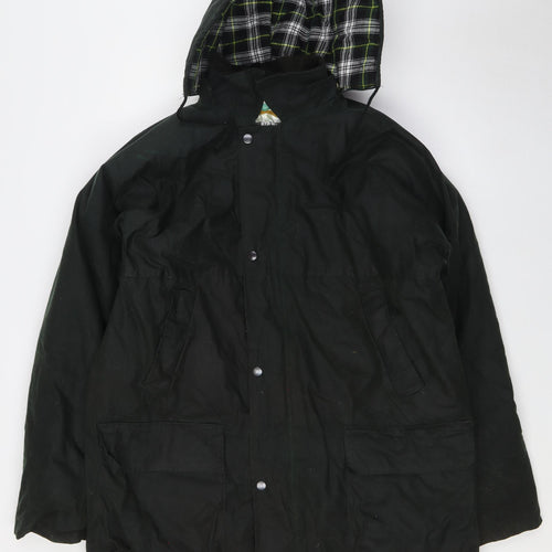 WaxBerry Mens Green Overcoat Coat Size M Zip - Wax