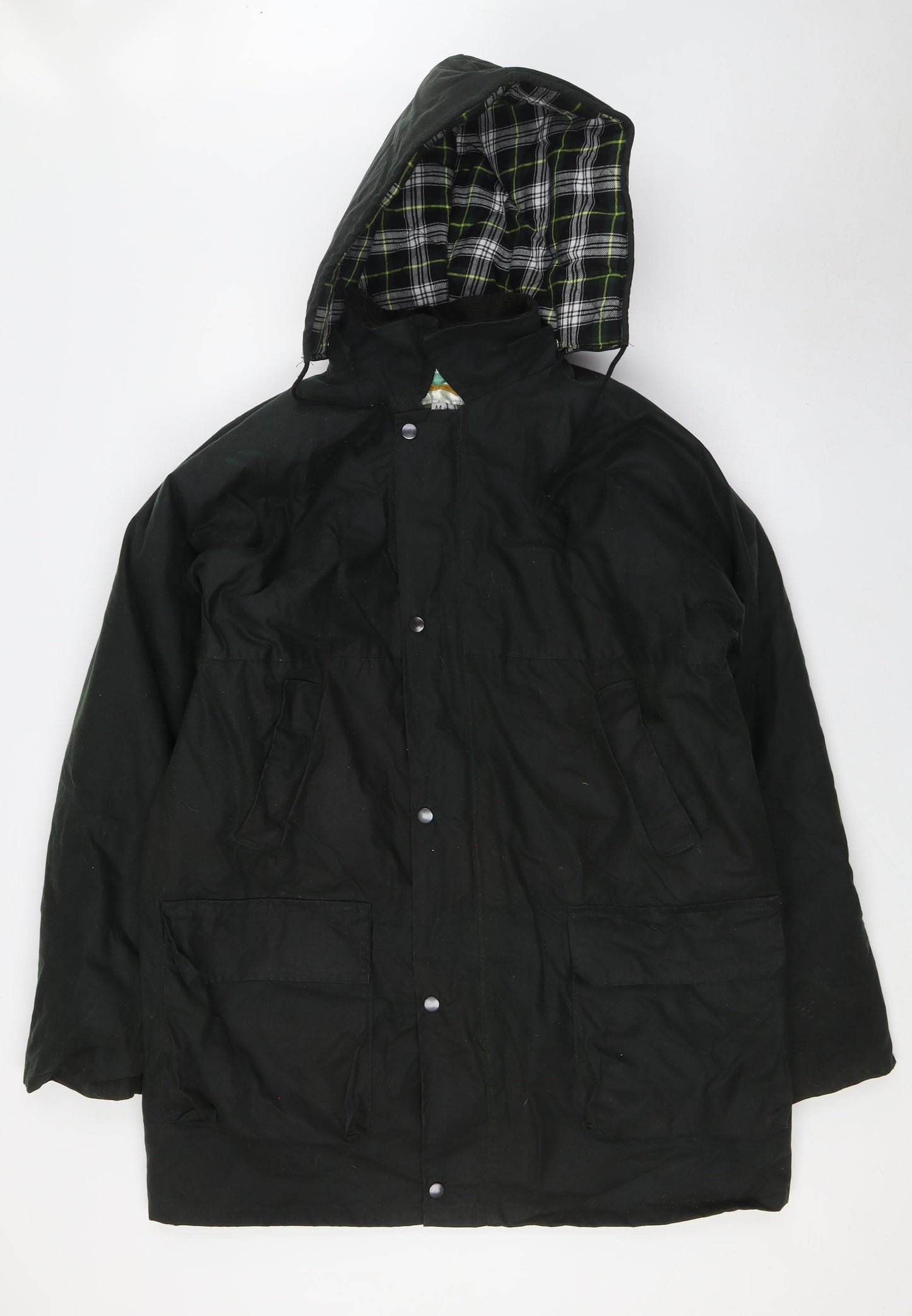 WaxBerry Mens Green Overcoat Coat Size M Zip - Wax
