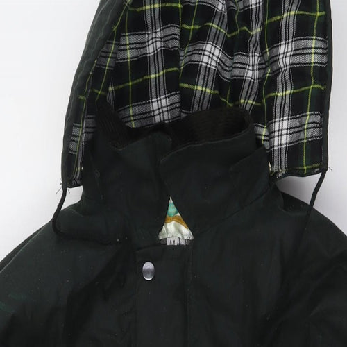 WaxBerry Mens Green Overcoat Coat Size M Zip - Wax