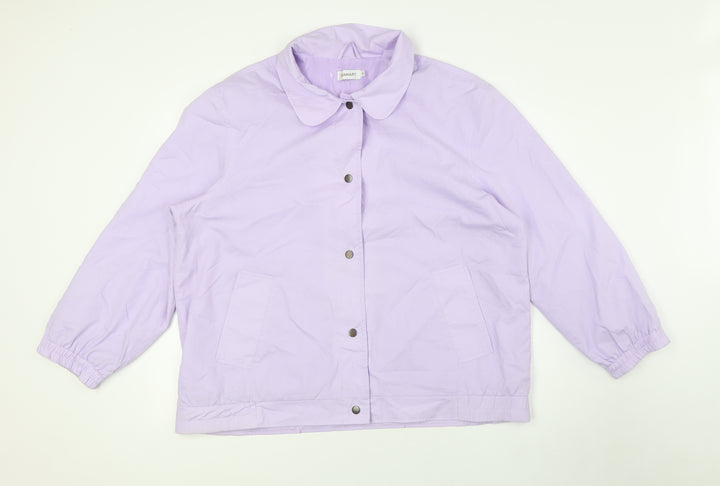 Damart Womens Purple Jacket Size 20 Snap