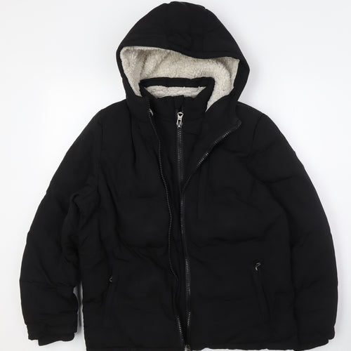 SoulCal&Co Boys Black Jacket Size 13 Years Zip