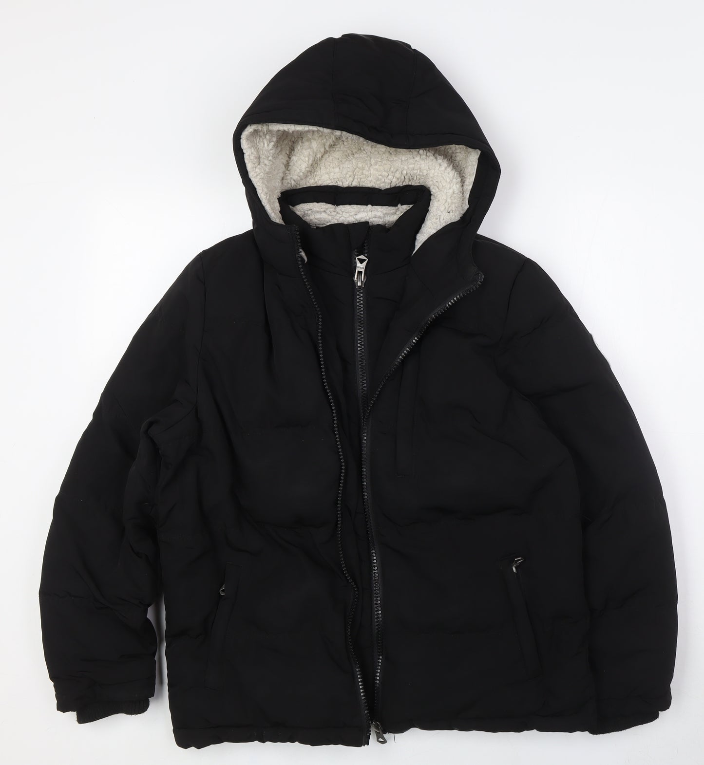 SoulCal&Co Boys Black Jacket Size 13 Years Zip