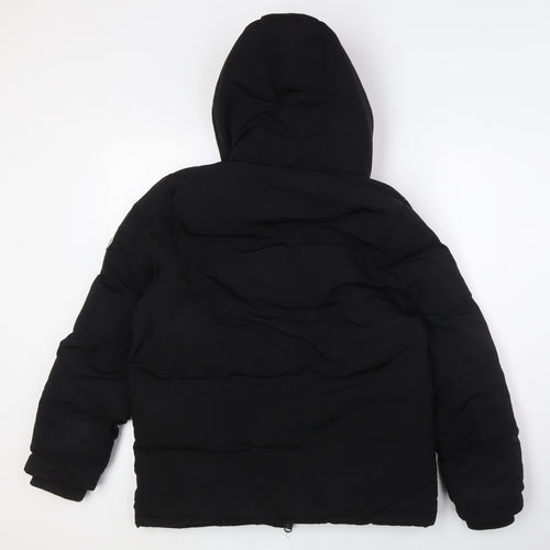 SoulCal&Co Boys Black Jacket Size 13 Years Zip