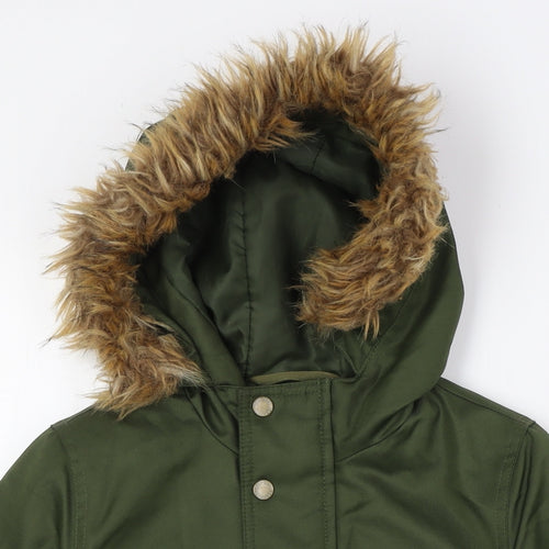 Gap Boys Green Overcoat Coat Size S Zip