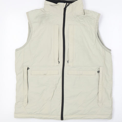 Blue Harbour Mens Beige Gilet Waistcoat Size M Zip