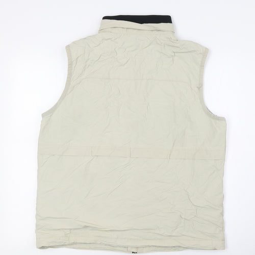 Blue Harbour Mens Beige Gilet Waistcoat Size M Zip
